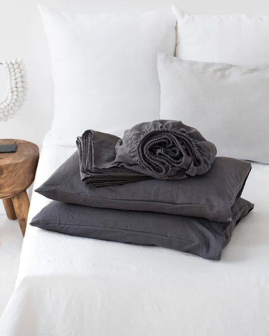 Linen Sheet Set | Charcoal Grey