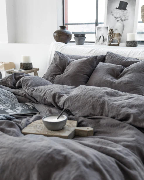 Linen Sheet Set | Charcoal Grey