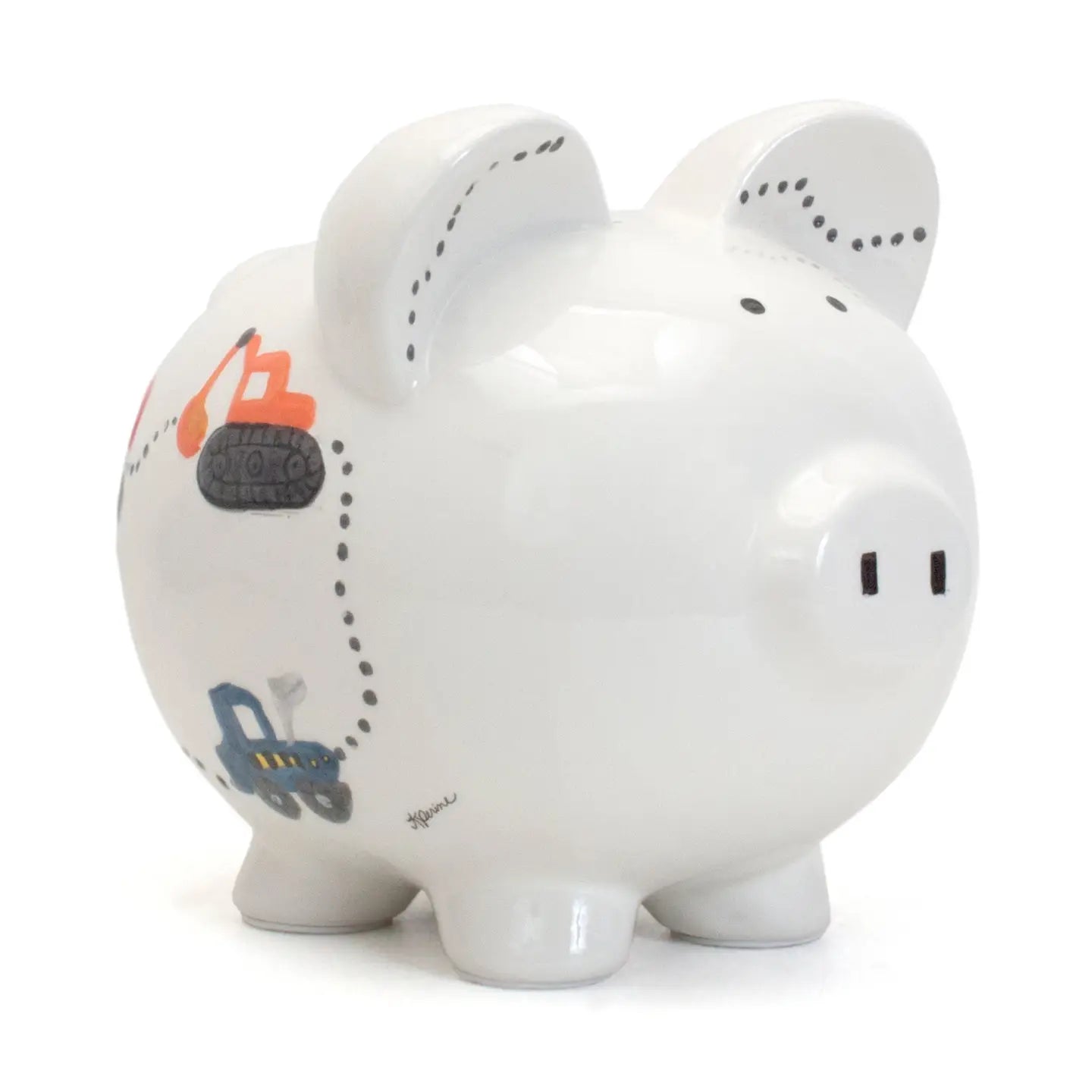 Hard Hat Piggy Bank | White