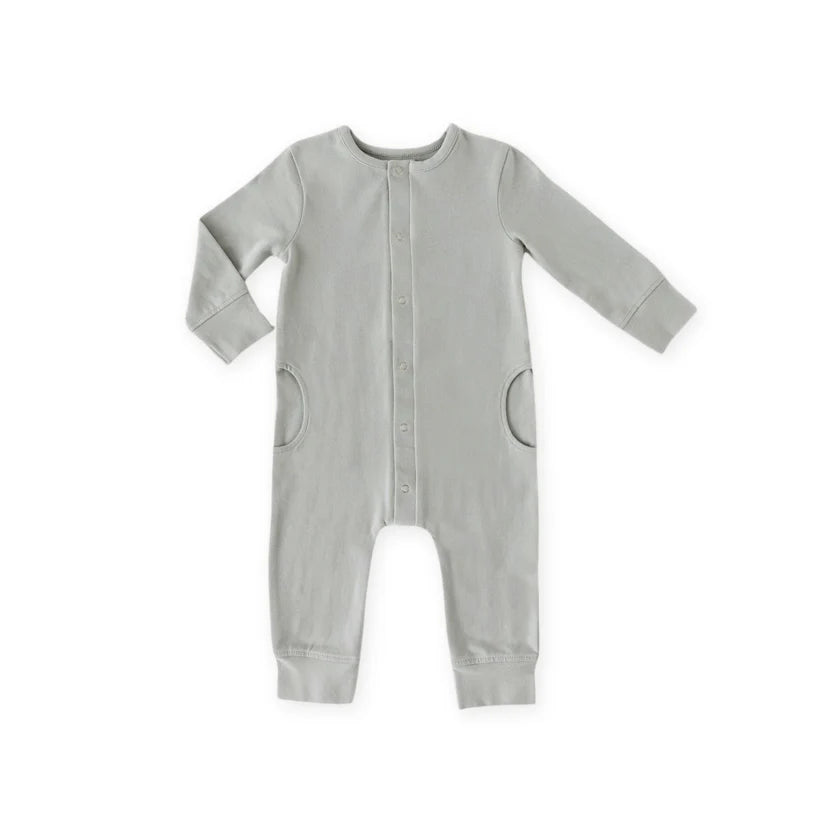 Essentials Cotton Romper | Soft Sea