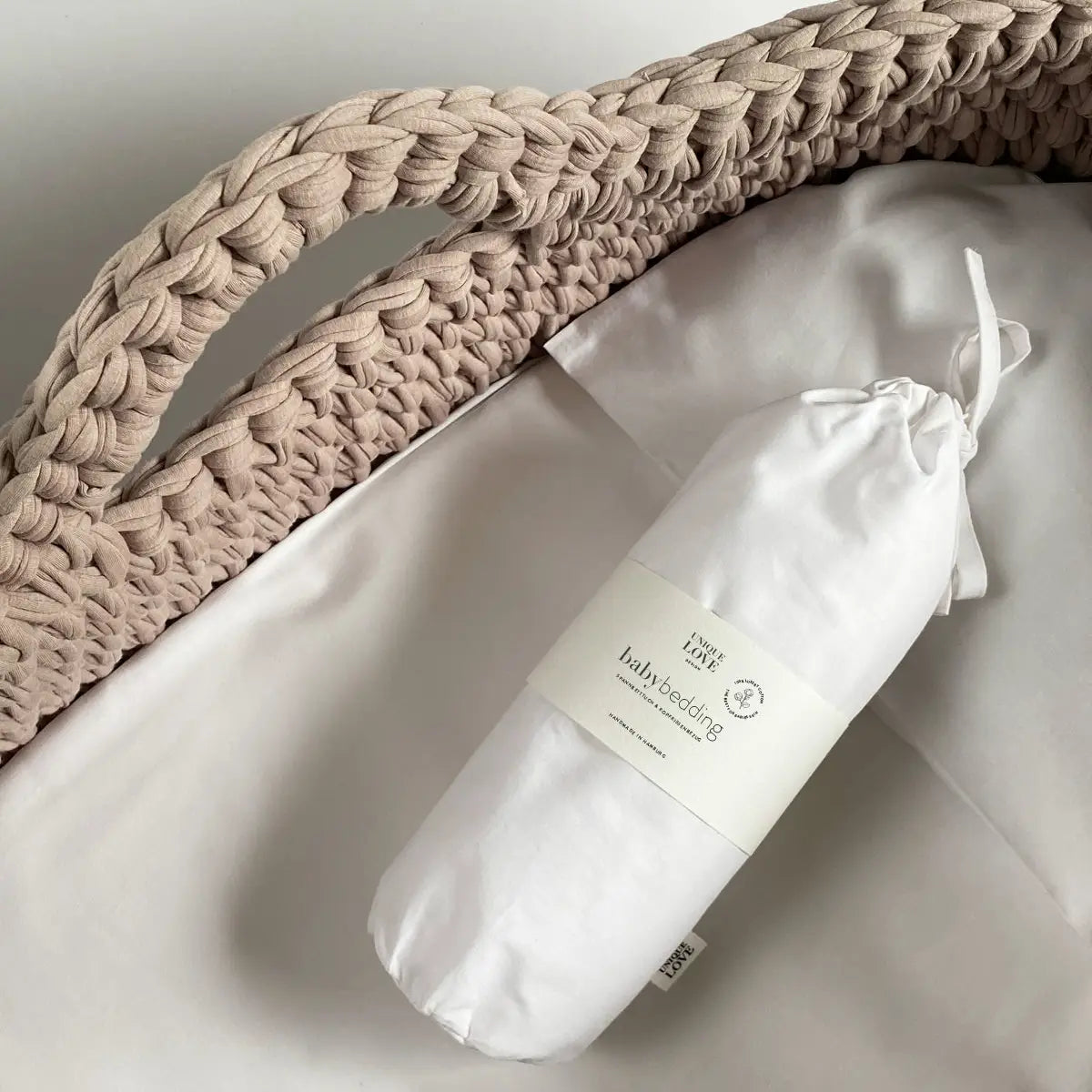 Avaline Basket Bedding Set | Pure White