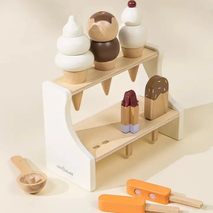 Wooden Ice Cream Set