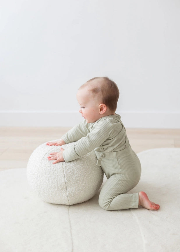 Ribbed Suspenders | Pistachio