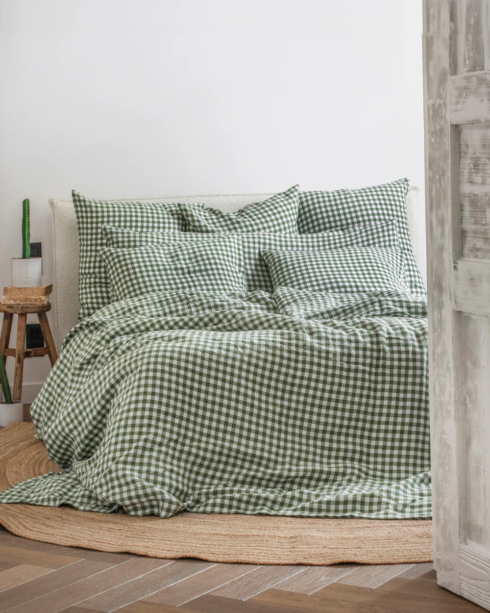 Linen Duvet Cover | Forest Gingham