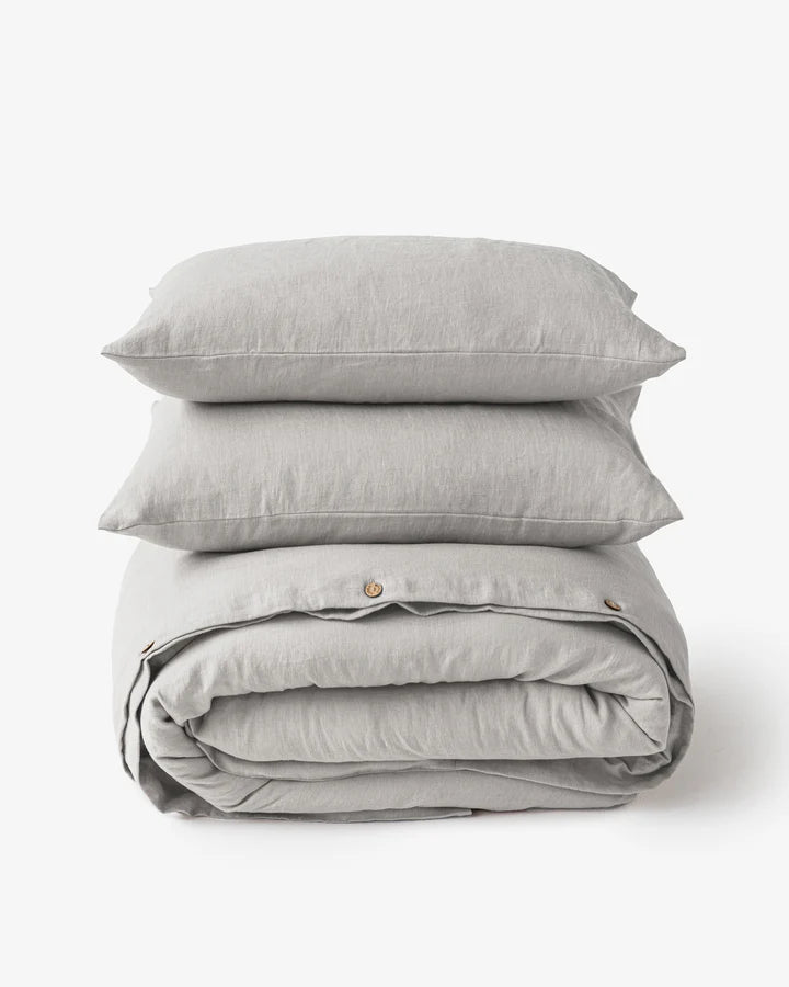 Linen Duvet Cover | Light Grey