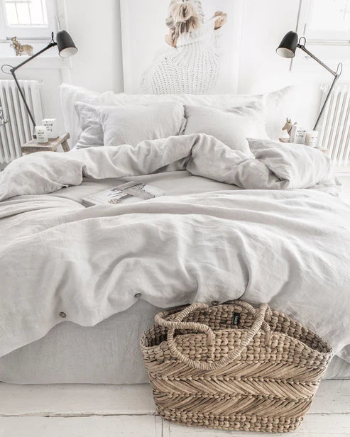 Linen Duvet Cover | Light Grey