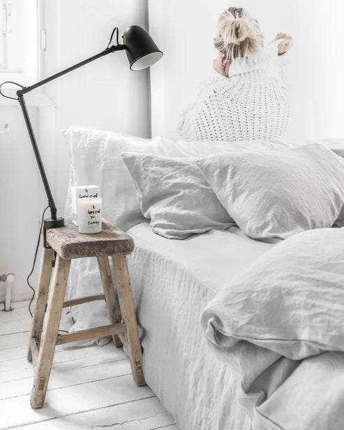 Linen Duvet Cover | Light Grey