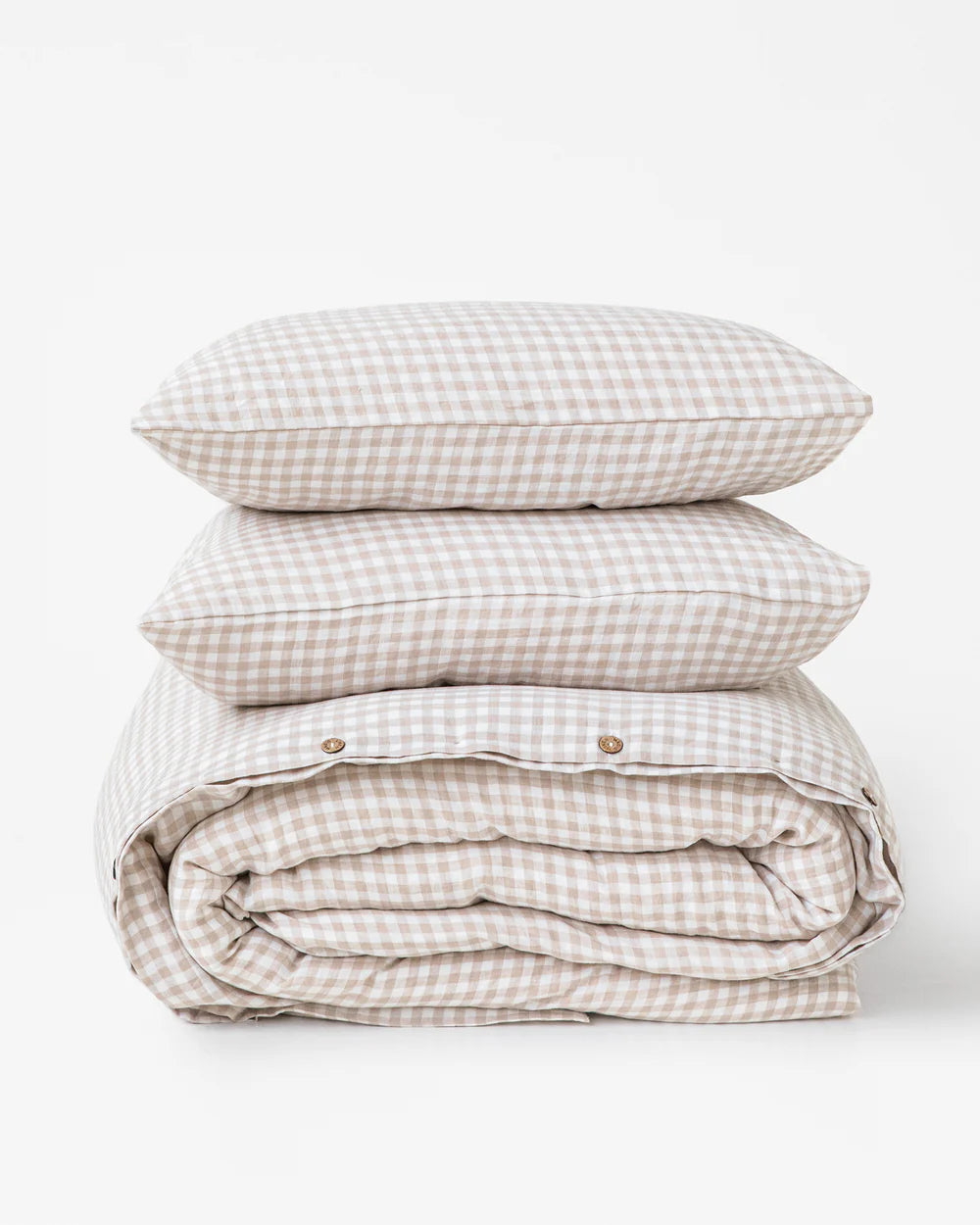 Linen Duvet Cover | Natural Gingham