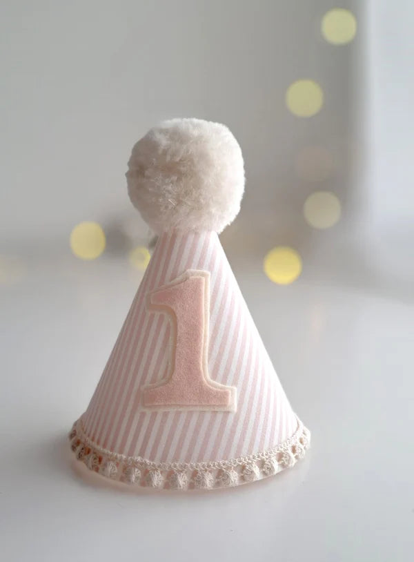 Striped Linen Party Hat