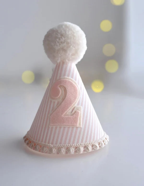 Striped Linen Party Hat