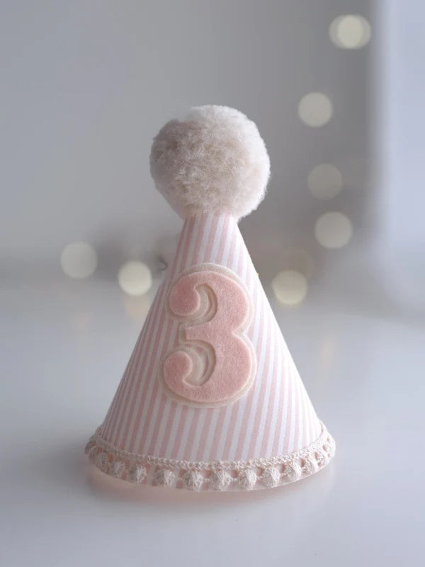 Striped Linen Party Hat