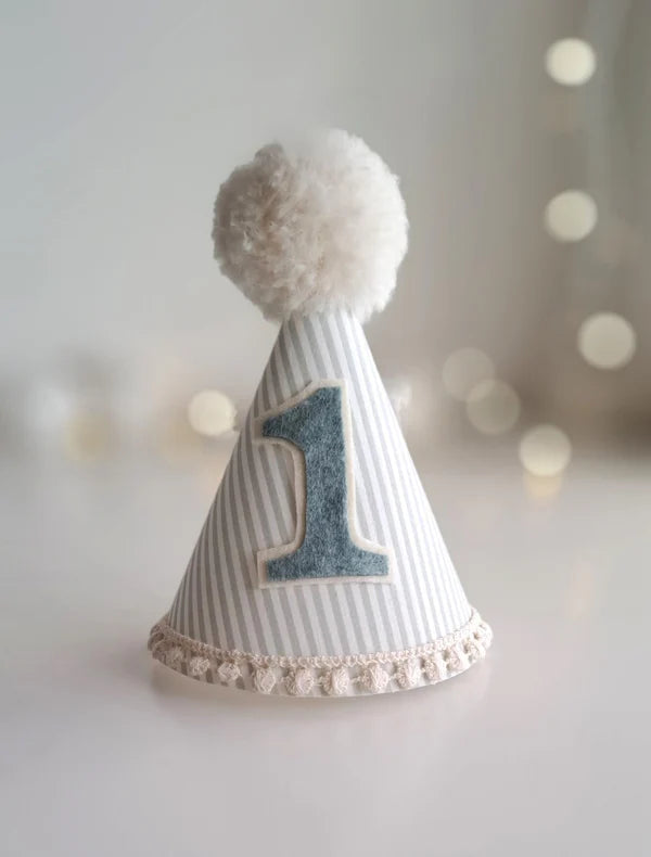 Striped Linen Party Hat