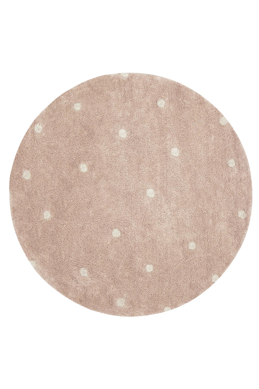 Washable Round Rug | Dot Rose